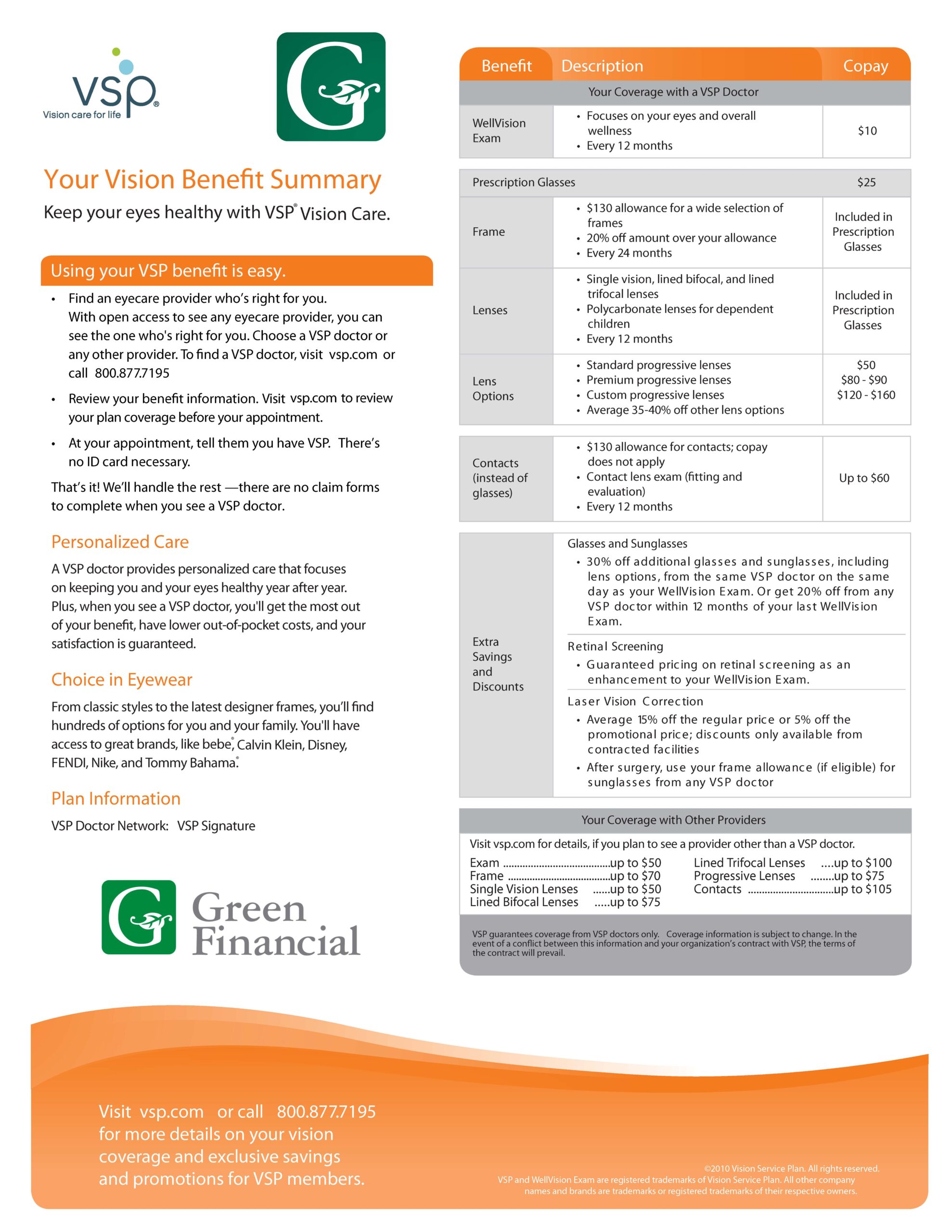 VSP Vision Benefits $10-$25 v3