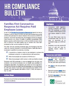 Families First CV Act Recuires Paid Leave